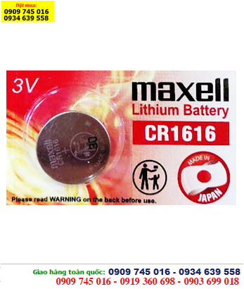 Maxell CR1616; Pin 3v lithium Maxell CR1616 chính hãng 